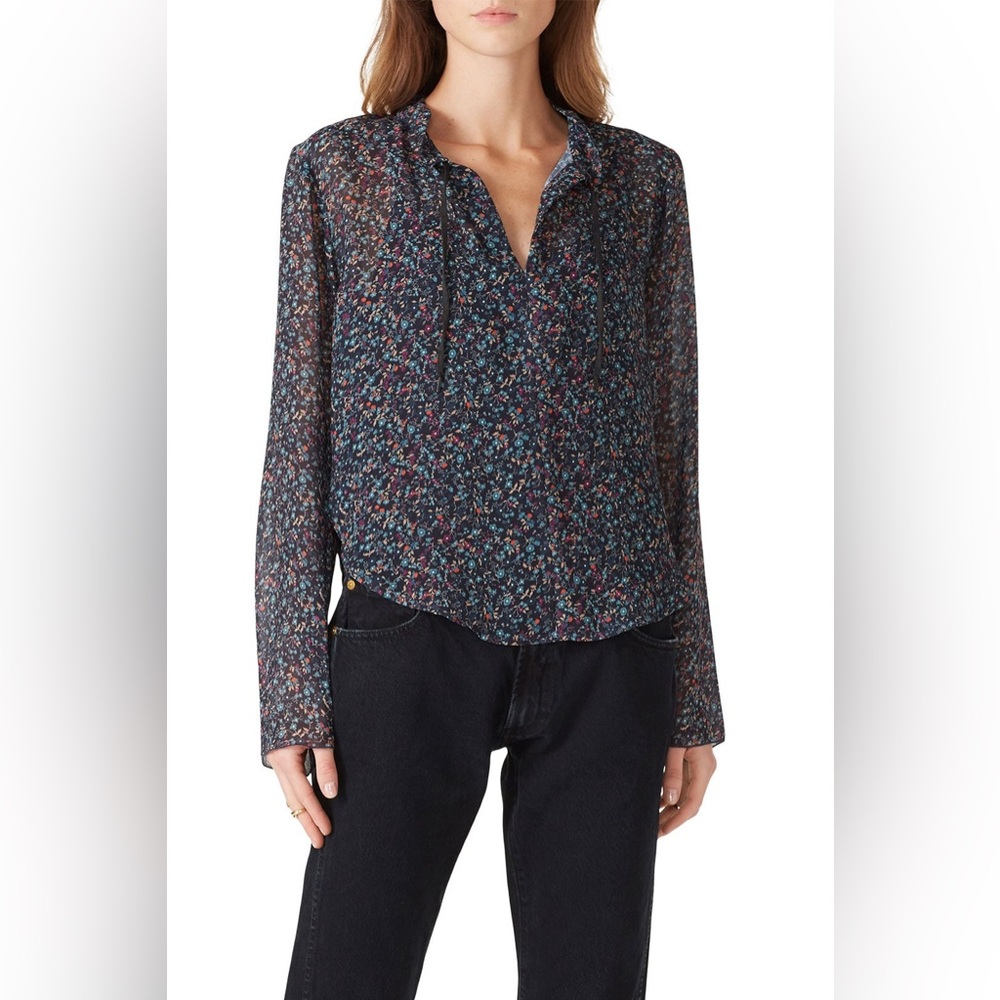 See By Chloé Floral Haze Sheer Floral Blouse